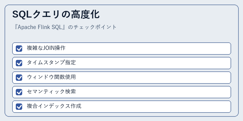 SQLクエリの高度化