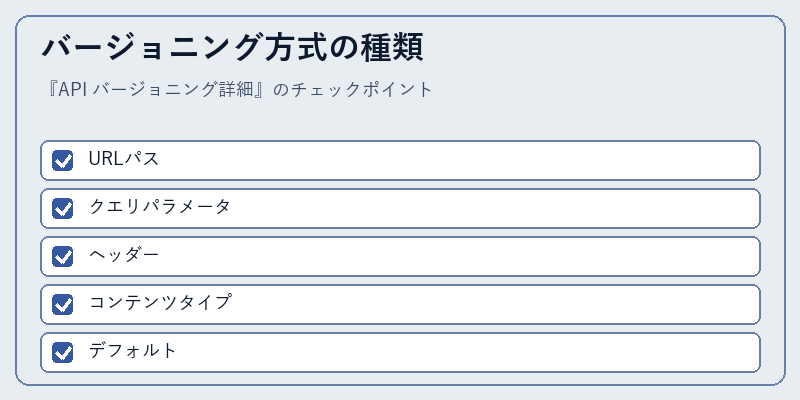 バージョニング方式の種類