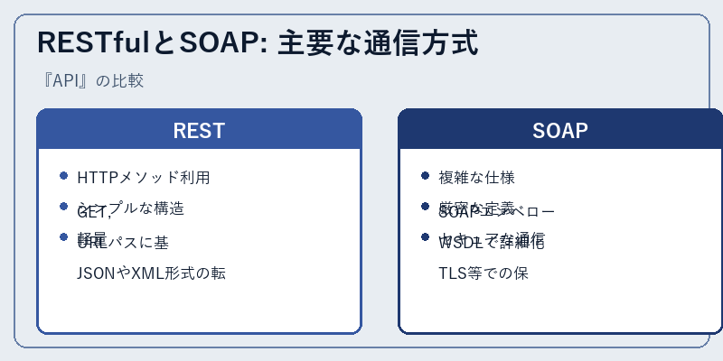 RESTfulとSOAP: 主要な通信方式