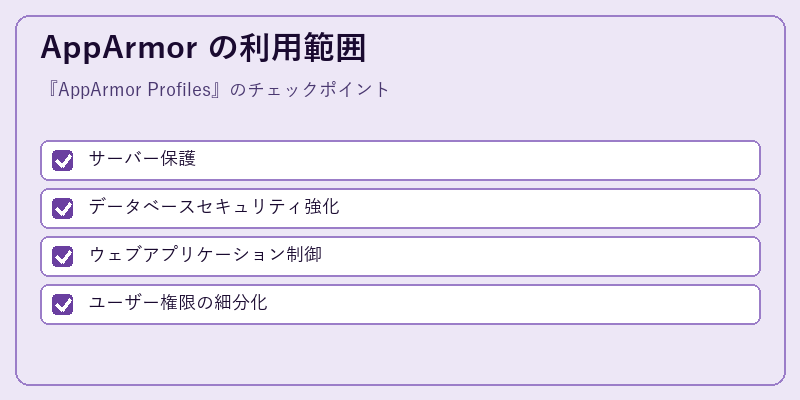AppArmor の利用範囲