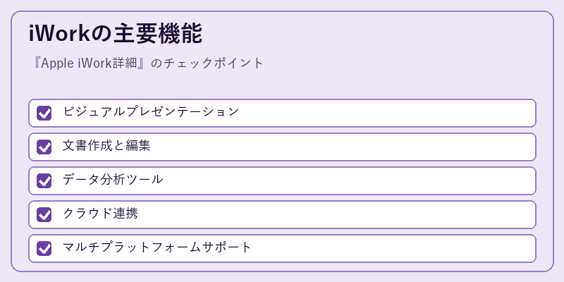 iWorkの主要機能