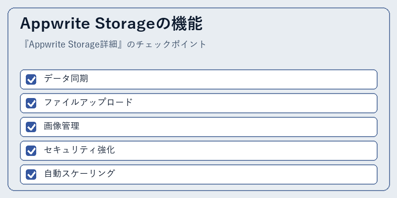 Appwrite Storageの機能