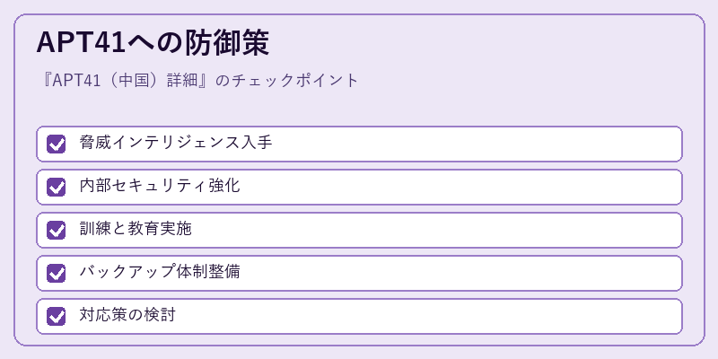 APT41への防御策