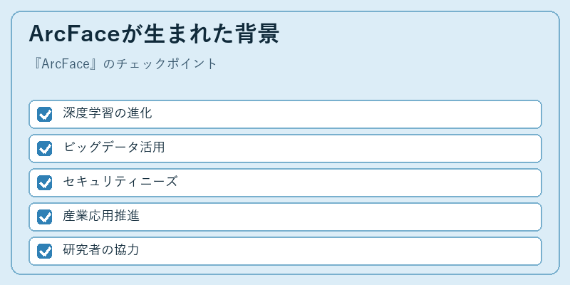 ArcFaceが生まれた背景