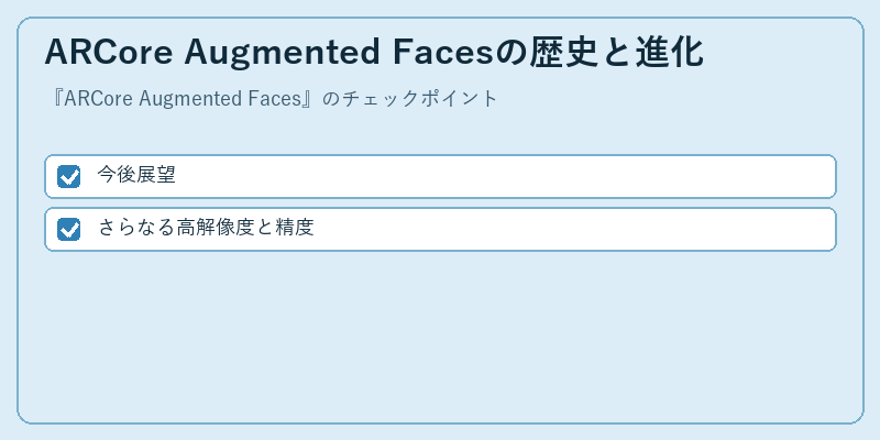 ARCore Augmented Facesの歴史と進化