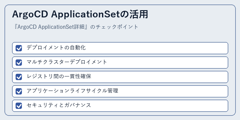 ArgoCD ApplicationSetの活用