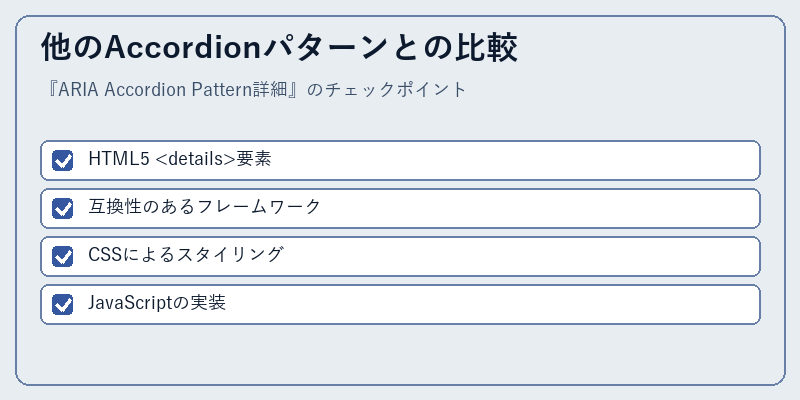他のAccordionパターンとの比較