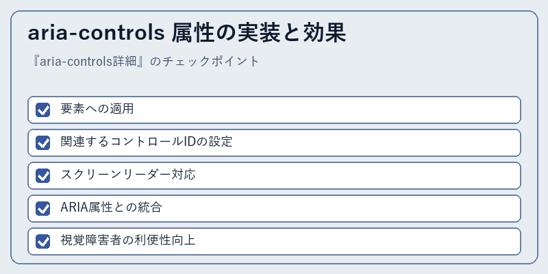 aria-controls 属性の実装と効果