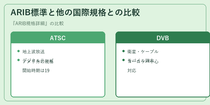 ARIB標準と他の国際規格との比較