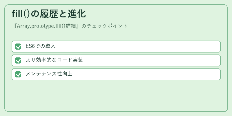 fill()の履歴と進化