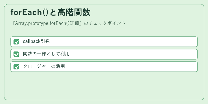forEach()と高階関数