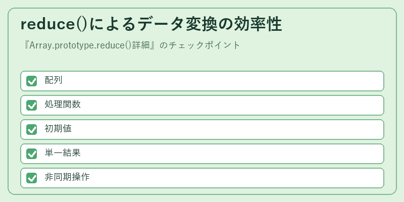 reduce()によるデータ変換の効率性