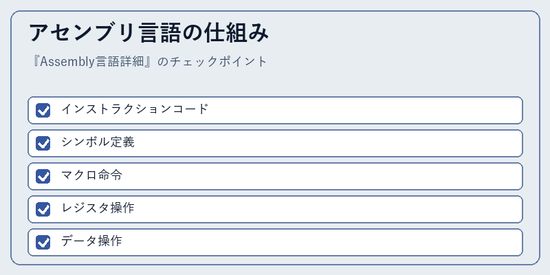 アセンブリ言語の仕組み