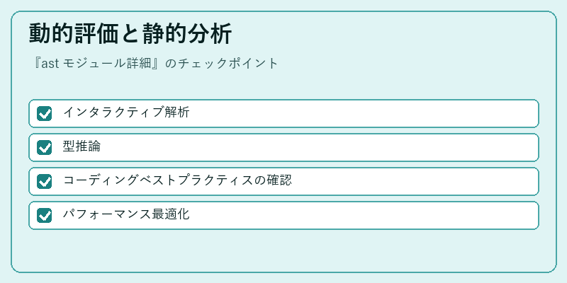 動的評価と静的分析
