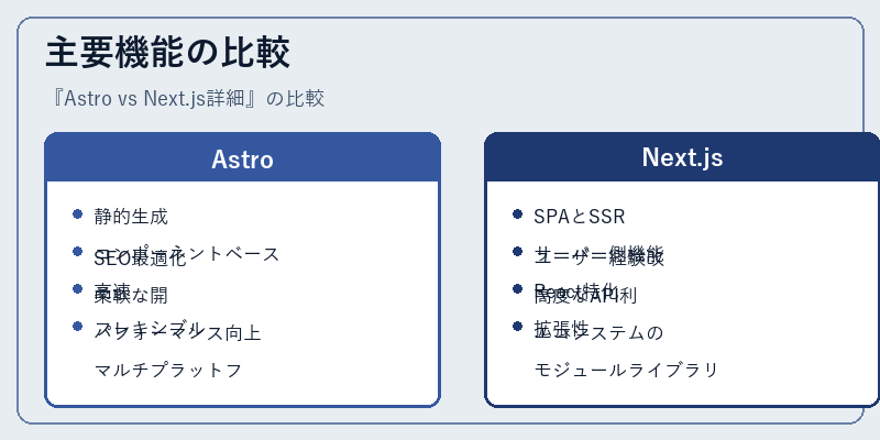 主要機能の比較