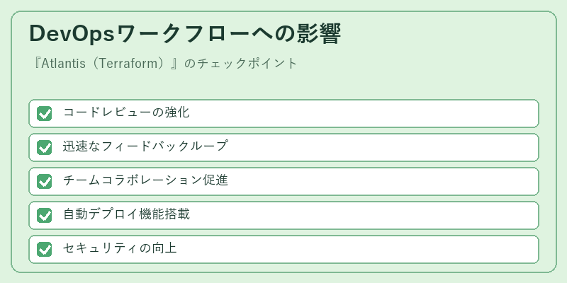 DevOpsワークフローへの影響