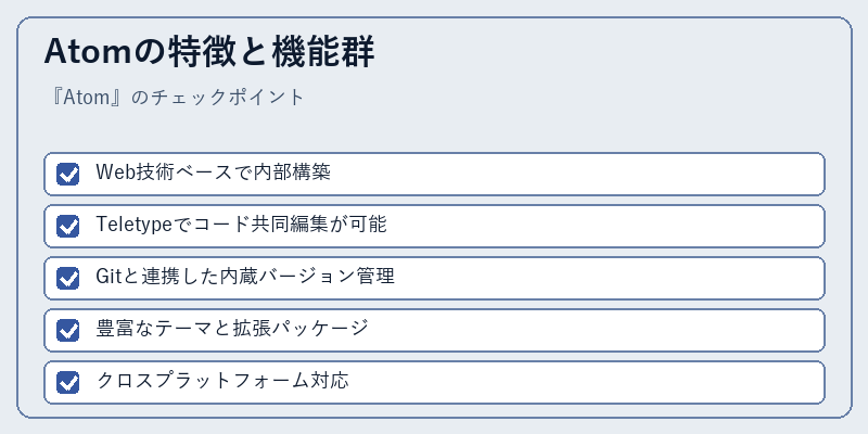 Atomの特徴と機能群