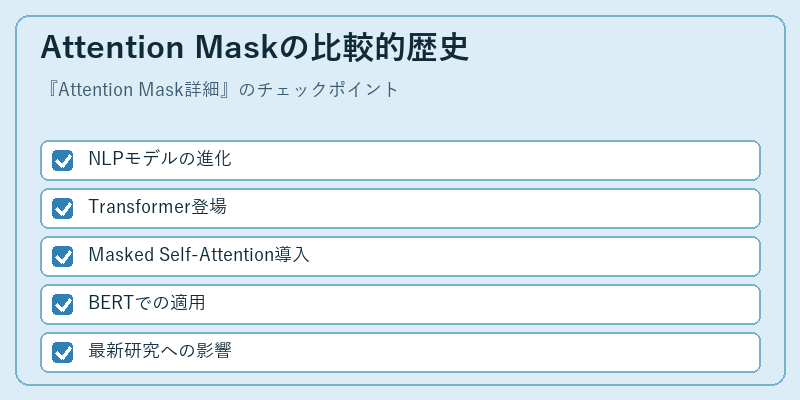 Attention Maskの比較的歴史