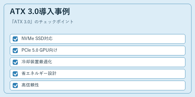 ATX 3.0導入事例