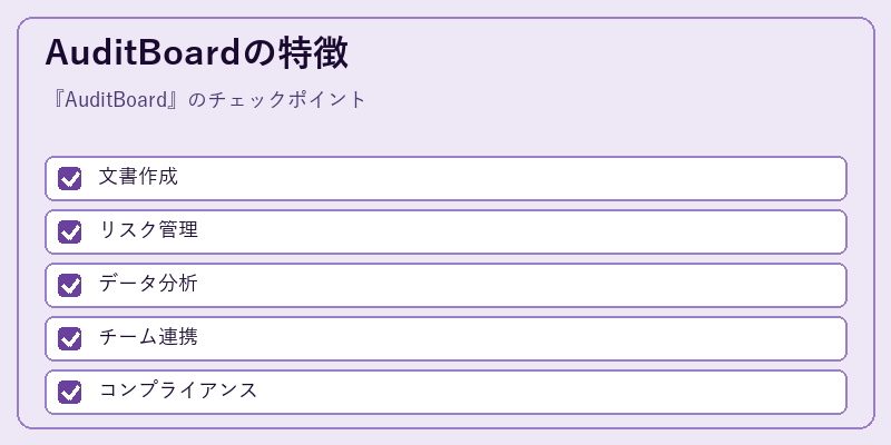 AuditBoardの特徴