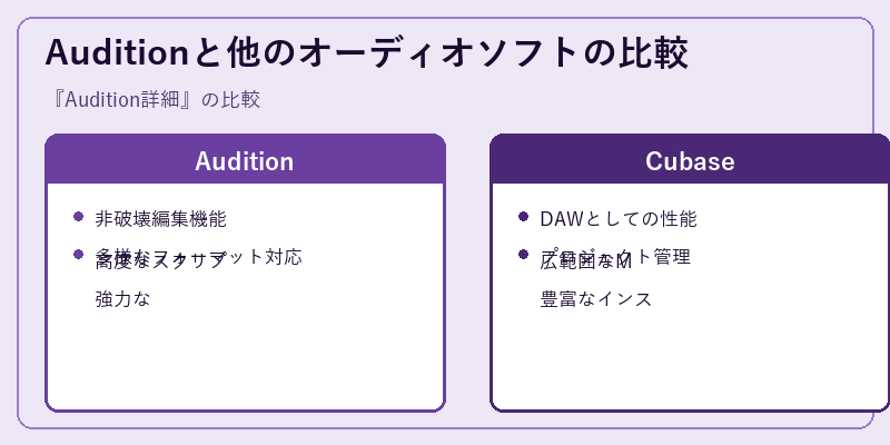 Auditionと他のオーディオソフトの比較