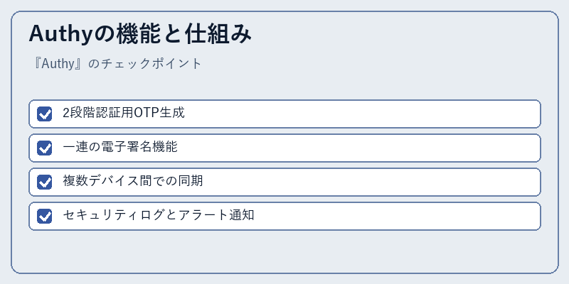 Authyの機能と仕組み