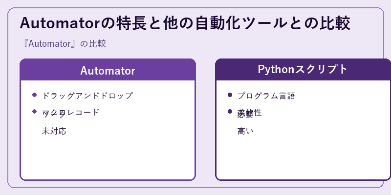 Automatorの特長と他の自動化ツールとの比較