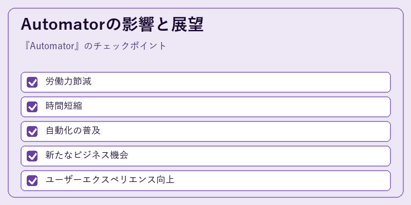Automatorの影響と展望