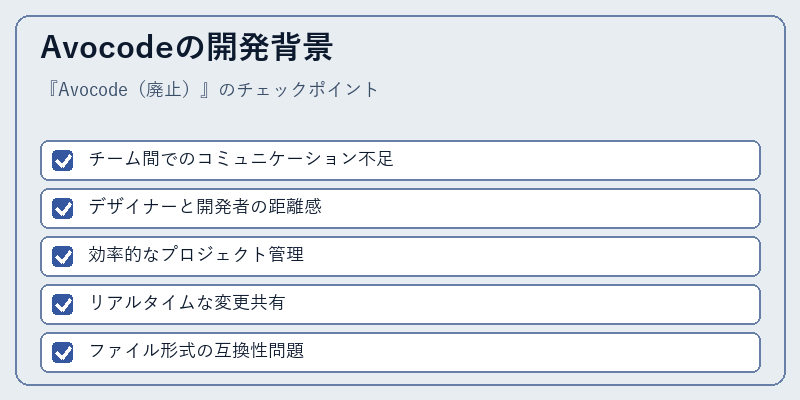 Avocodeの開発背景