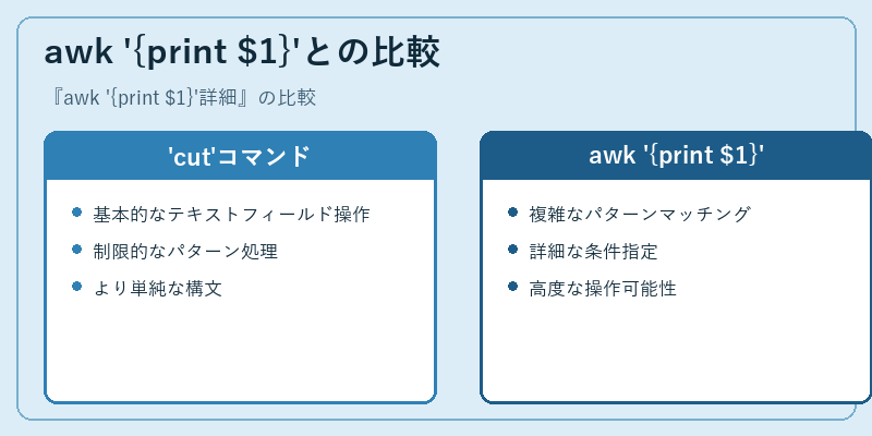 awk '{print $1}'との比較