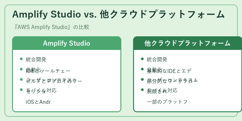 Amplify Studio vs. 他クラウドプラットフォーム