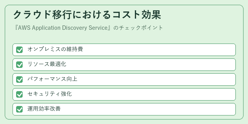 クラウド移行におけるコスト効果