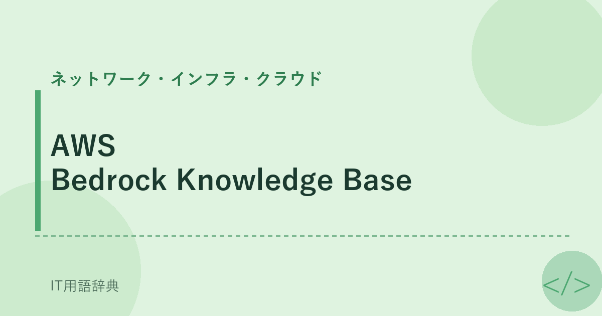 AWS Bedrock Knowledge Base アイキャッチ
