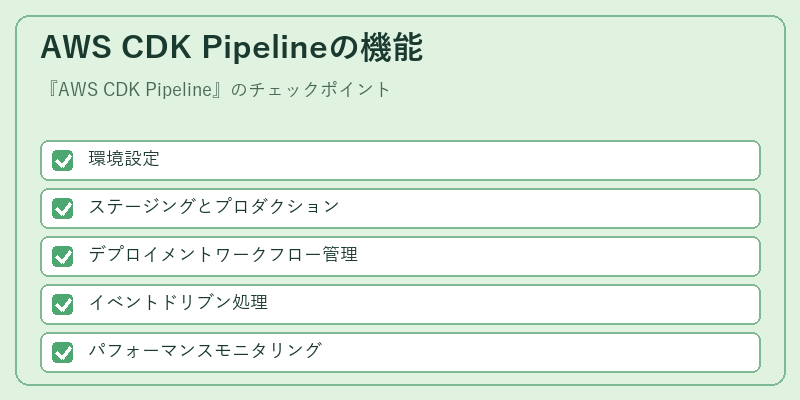 AWS CDK Pipelineの機能
