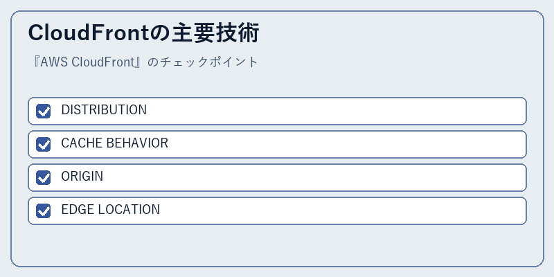 CloudFrontの主要技術