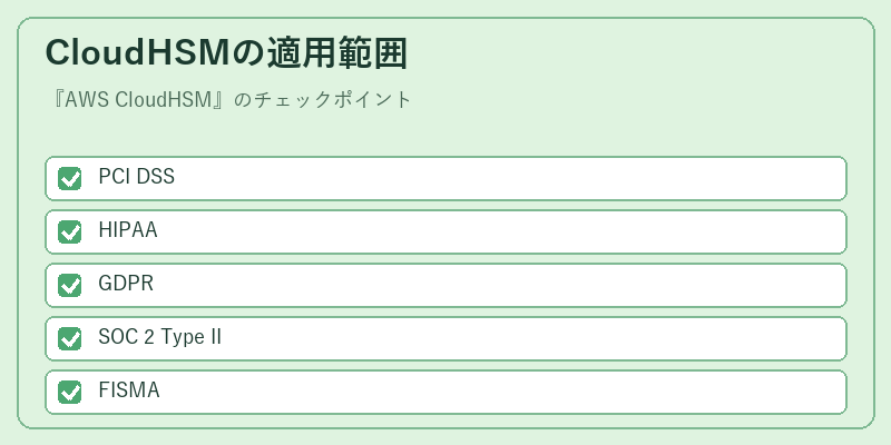 CloudHSMの適用範囲