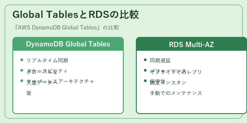 Global TablesとRDSの比較