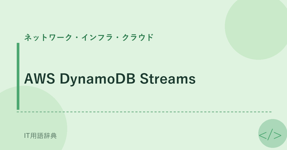 AWS DynamoDB Streams アイキャッチ