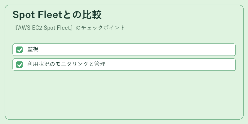 Spot Fleetとの比較