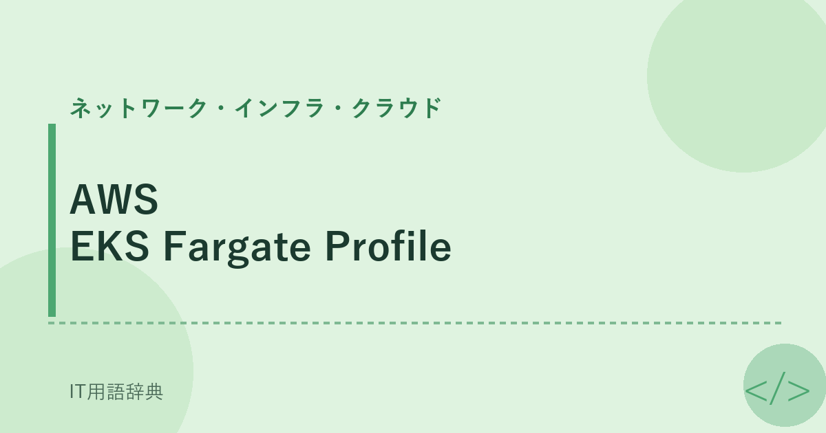 AWS EKS Fargate Profile