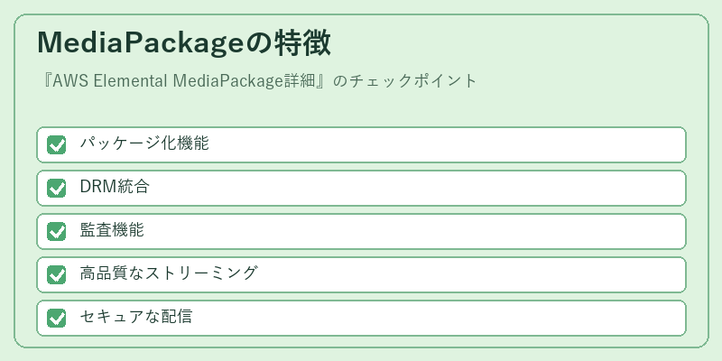 MediaPackageの特徴
