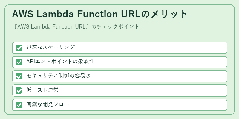 AWS Lambda Function URLのメリット