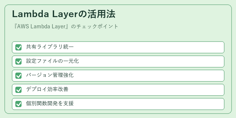 Lambda Layerの活用法