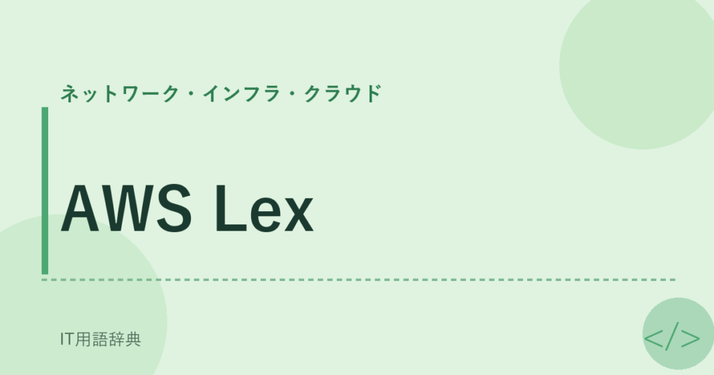 AWS Lex アイキャッチ