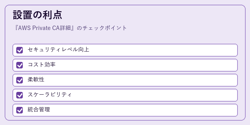 設置の利点
