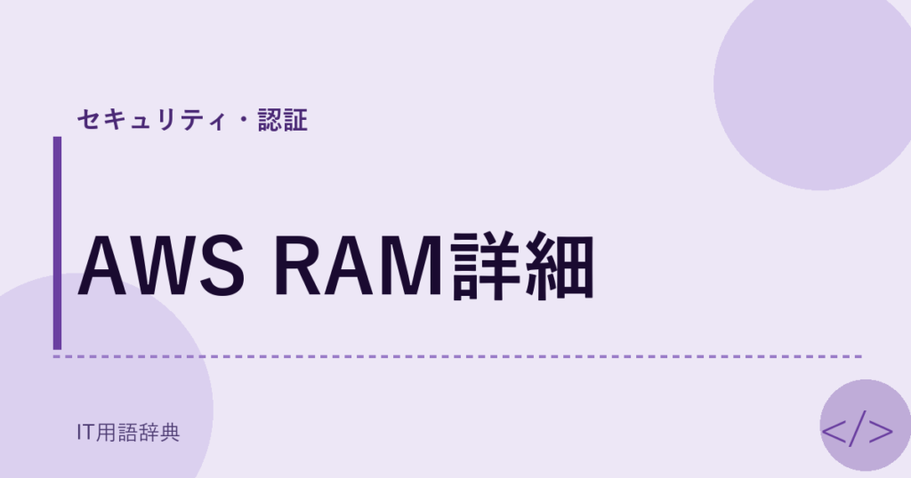 AWS RAM詳細 アイキャッチ