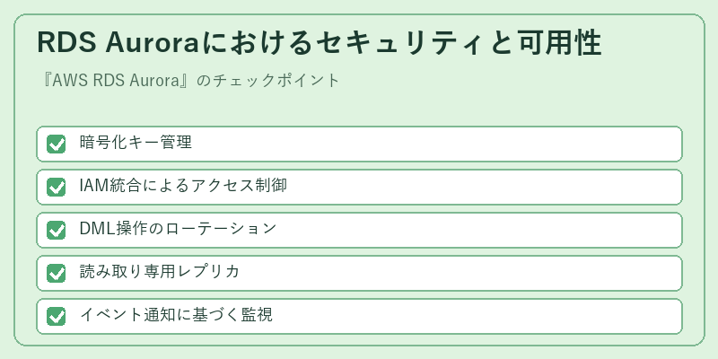 RDS Auroraにおけるセキュリティと可用性
