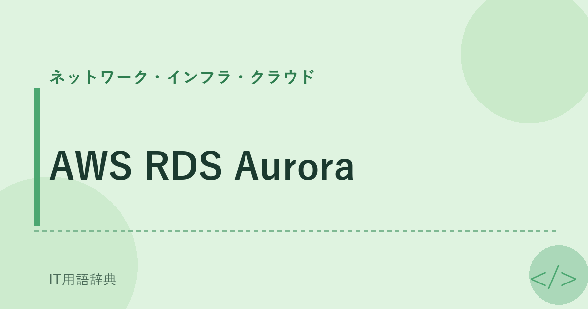 AWS RDS Aurora アイキャッチ
