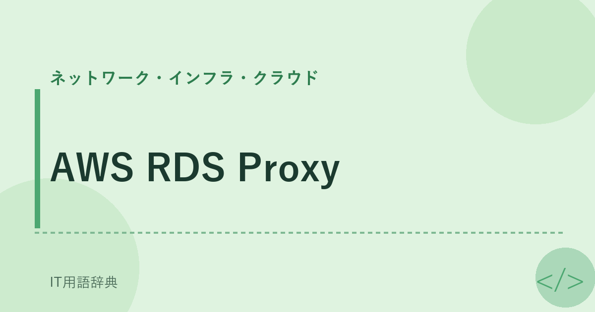 AWS RDS Proxy アイキャッチ