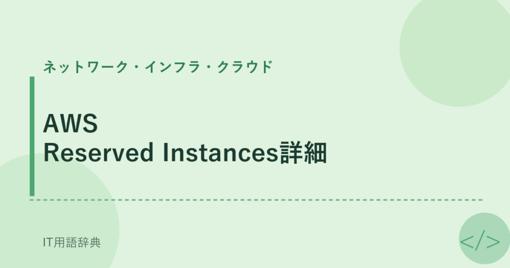 AWS Reserved Instances詳細 アイキャッチ